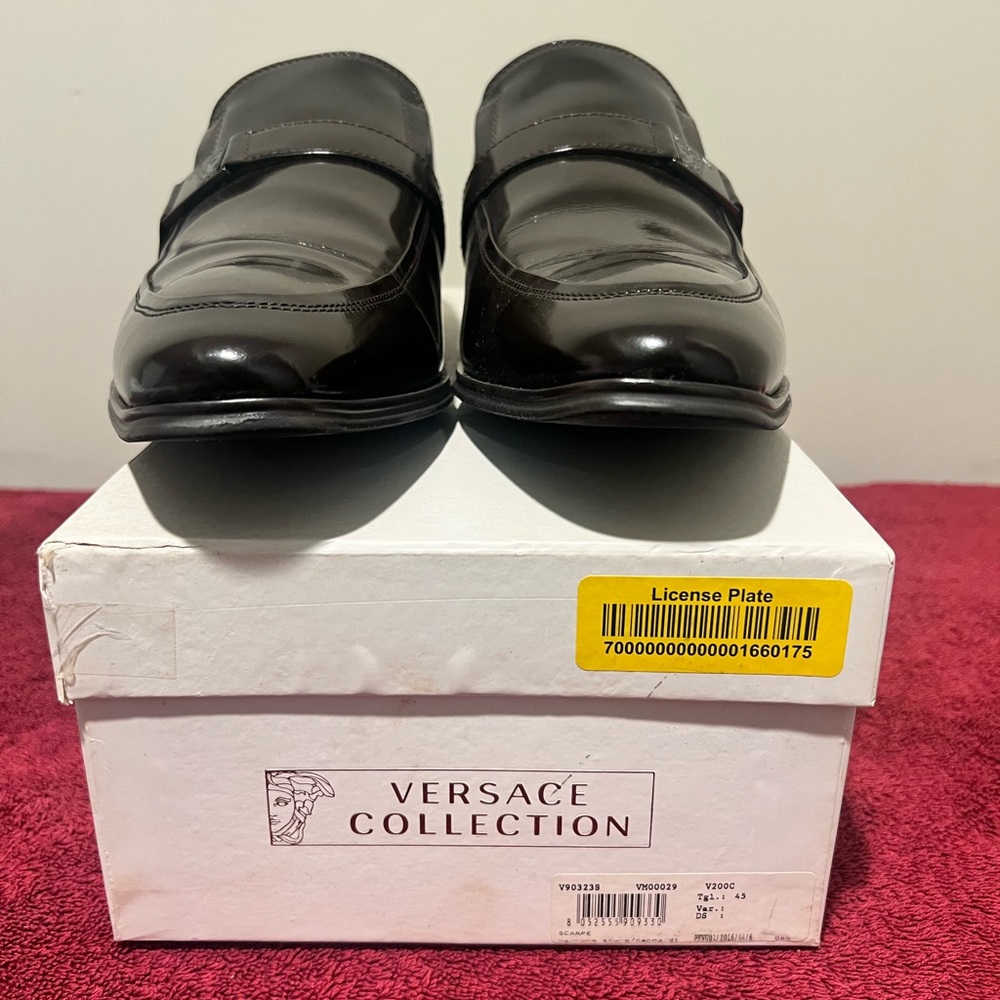 Versace Collection Black Loafers Sleek Minimalist Design